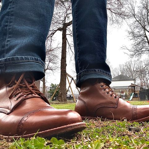 Oak Street Bootmakers Trench Boot in Horween Natural Chromexcel