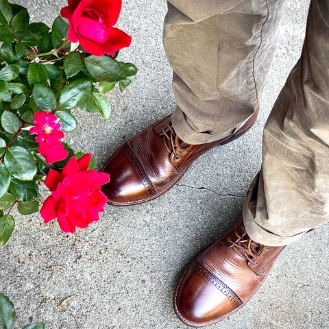 Oak Street Bootmakers Trench Boot in Horween Natural Chromexcel