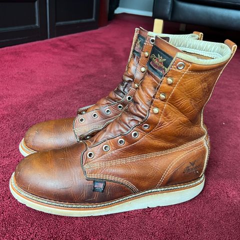 View photo of Thorogood 8" Plain Toe in Tobacco Gladiator Oil-Tanned