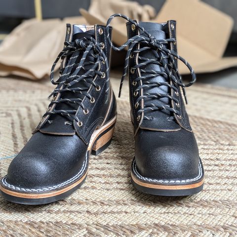 Nicks Prospector in Horween Black Waxed Flesh