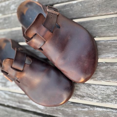 View photo of Birkenstock Boston in Habana Oiled Leather