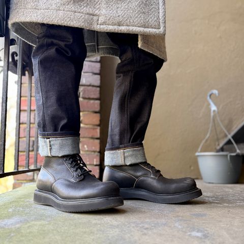 Viberg Scout Boot in Horween Black Washed Chromexcel