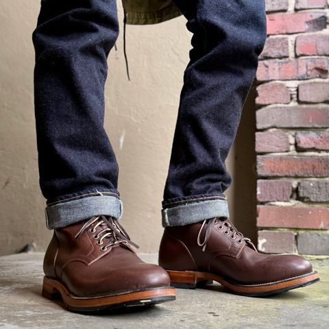 Viberg Service Boot in Badalassi Coffee Vachetta Minerva