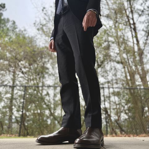 Crockett & Jones Chelsea 5 in Dark Brown Waxed Calf
