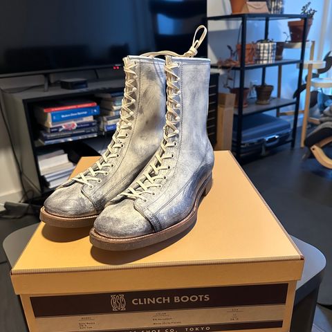 Clinch Gary Boots in EQ Horsebutt White Dirty Finish