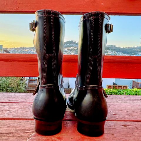 Quan Shoemaker Engineer in Maryam Black Waxed Horsebutt
