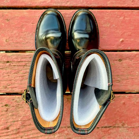 Quan Shoemaker Engineer in Maryam Black Waxed Horsebutt