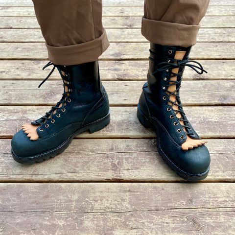 Canada West Forester Boot 34394 in Black Loggertan & Sepici Natural Veg Tan