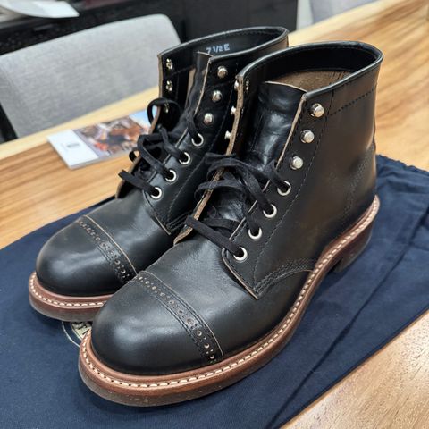 John Lofgren Combat Boots in Horween Black Chromexcel