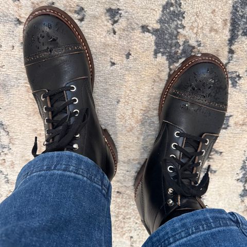 John Lofgren Combat Boots in Horween Black Chromexcel