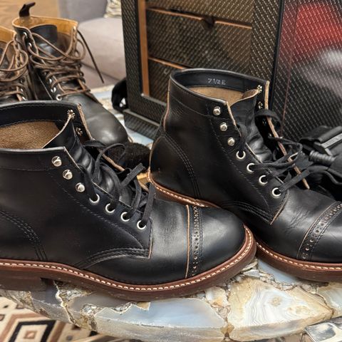 John Lofgren Combat Boots in Horween Black Chromexcel