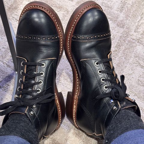 John Lofgren Combat Boots in Horween Black Chromexcel