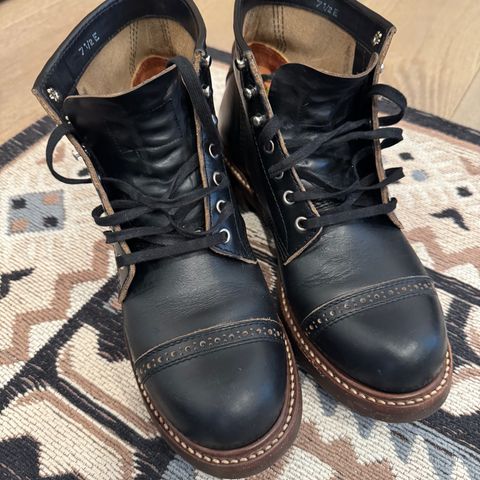 John Lofgren Combat Boots in Horween Black Chromexcel