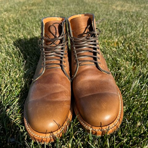 View photo of Viberg Service Boot in Camel Oiled Calf