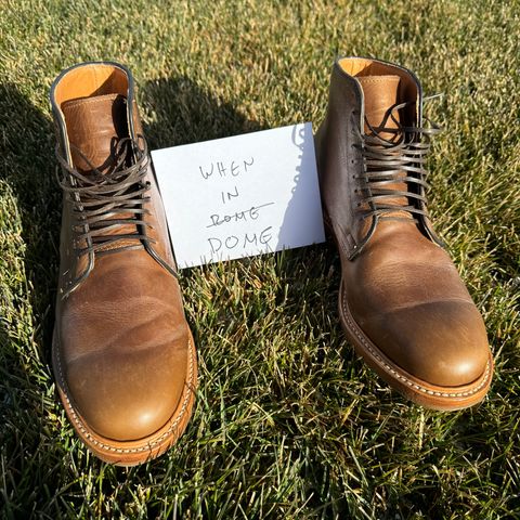 View photo of Viberg Service Boot in Camel Oiled Calf
