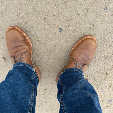 View photo of Viberg Service Boot in Camel Oiled Calf