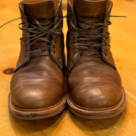 View photo of Viberg Service Boot in Camel Oiled Calf