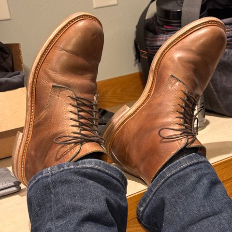 View photo of Viberg Service Boot in Camel Oiled Calf