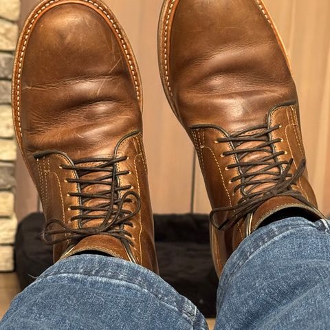 View photo of Viberg Service Boot in Camel Oiled Calf