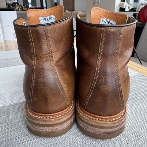 View photo of Viberg Service Boot in Camel Oiled Calf