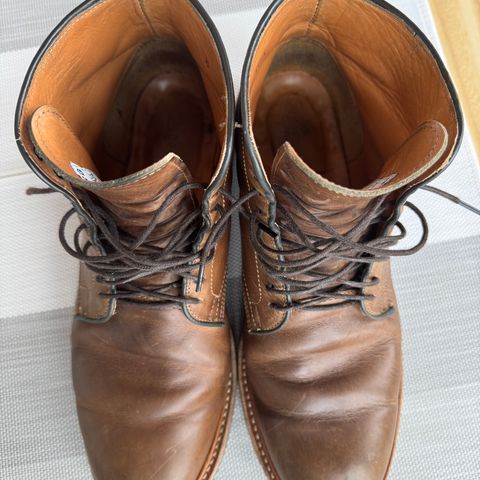 View photo of Viberg Service Boot in Camel Oiled Calf