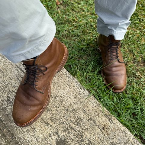 View photo of Viberg Service Boot in Camel Oiled Calf
