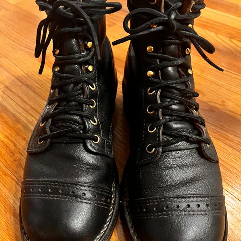 Wesco Warren Boot in Horween Black Waxed Flesh