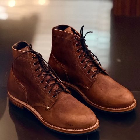 Craft & Glory Service Boot in Full Grain Waxed Water Buffalo