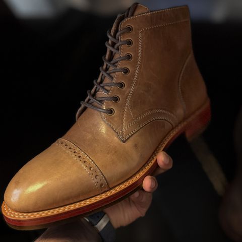BLKBRD Luchador Service Boot in Horween Natural Chromexcel