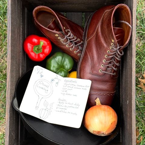 Grant Stone Garrison Boot in C.F. Stead Crimson Kudu