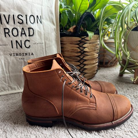 Viberg Service Boot in C.F. Stead Nutmeg Waxed Kudu