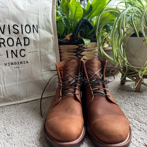 Viberg Service Boot in C.F. Stead Nutmeg Waxed Kudu