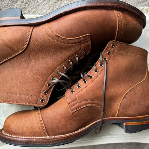 Viberg Service Boot in C.F. Stead Nutmeg Waxed Kudu