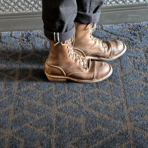 View photo of Nicks Lace Up Heritage in Horween British Tan Chromexcel