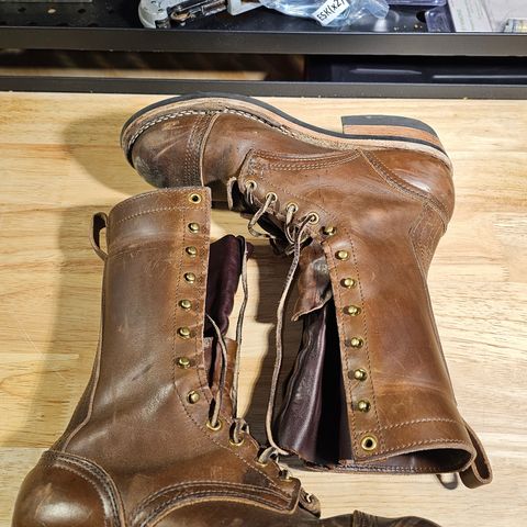 View photo of Nicks Lace Up Heritage in Horween British Tan Chromexcel