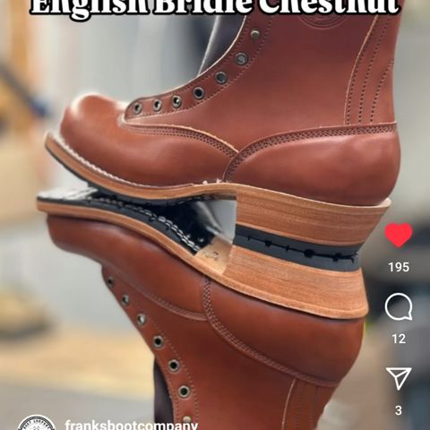 Search result thumbnail of Frank's Boots Front Range in Wickett & Craig Chestnut English Bridle