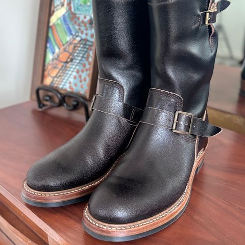 John Lofgren Wabash Engineer Boots in Horween Brown Waxed Flesh
