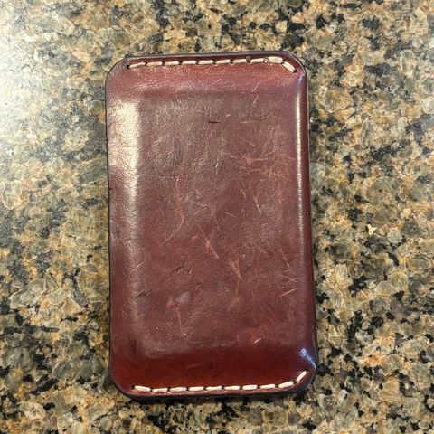 View photo of Rose Anvil SBB Wallet in Wickett & Craig Light Brown Veg Tan