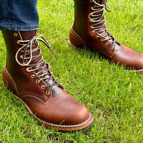 Nicks Lace Up Heritage in Wickett & Craig Buck Brown Double Stuffed