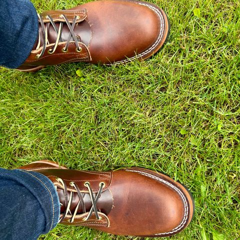 Nicks Lace Up Heritage in Wickett & Craig Buck Brown Double Stuffed