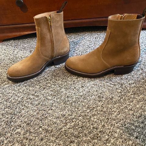 Rolling Dub Trio Gleaners Zip in Horween Natural Chromexcel Roughout