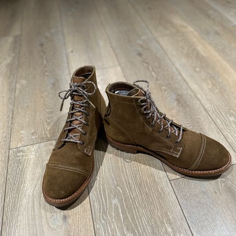 Truman Cap Toe Boot in Dark Coyote Roughout