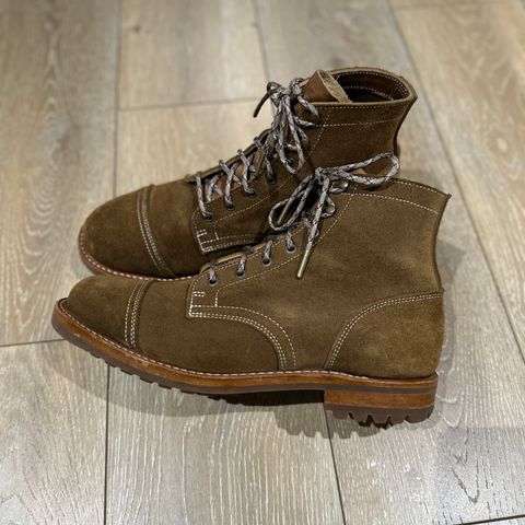 Truman Cap Toe Boot in Dark Coyote Roughout