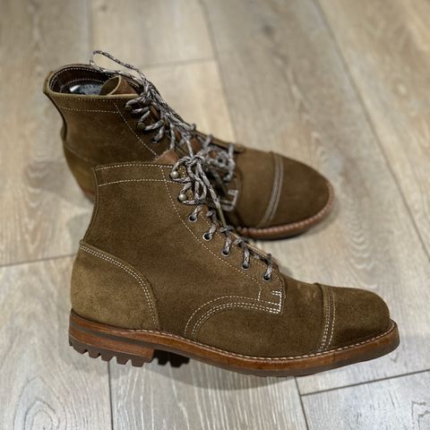 Truman Cap Toe Boot in Dark Coyote Roughout