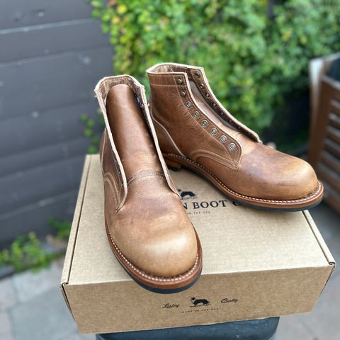 Truman Plain Toe Boot in Horween Natural Cypress