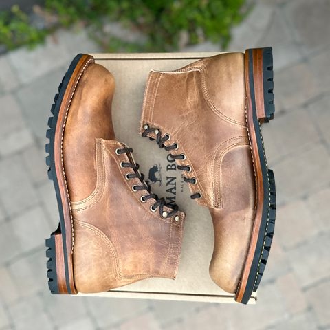 Truman Plain Toe Boot in Horween Natural Cypress