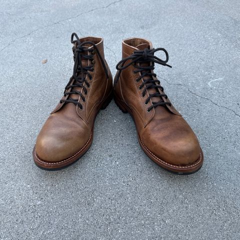 Truman Plain Toe Boot in Horween Natural Cypress