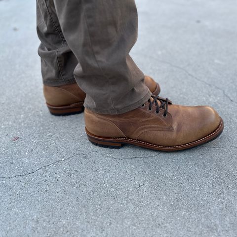Truman Plain Toe Boot in Horween Natural Cypress