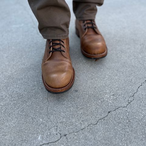 Truman Plain Toe Boot in Horween Natural Cypress
