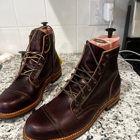 Truman Cap Toe Boot in Blood Ox Double Shot